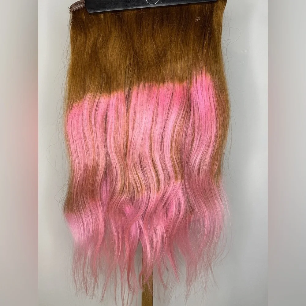 BELLAMI Brown and Pink Ombre Hair Extensions